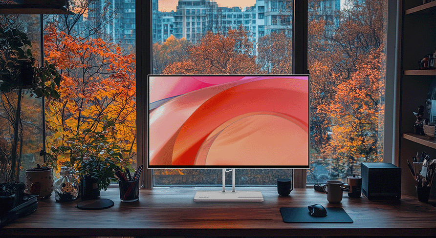 Monitor Lenovo L27-4C 27" na stole