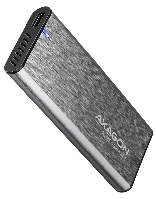 Externí rámeček Axagon s technologií UASP, stříbrná barva