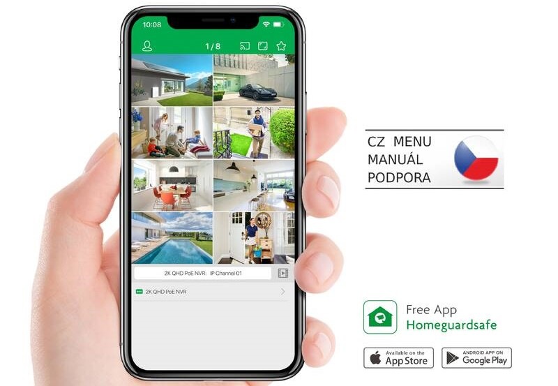 Kamerový systém iGET HOMEGUARD HGNVK84804 (NVR + 4x kamera) bílý