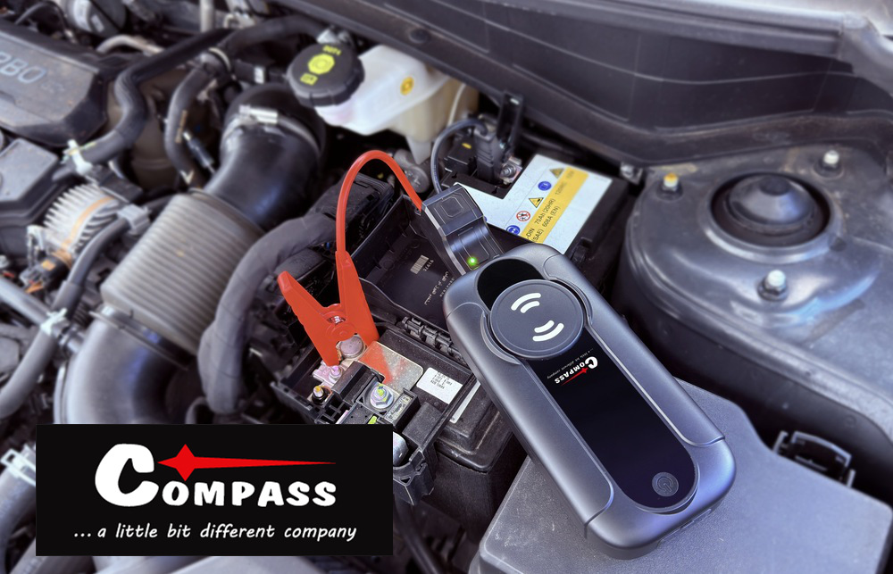 Startovací box Compass 8.000mAh 1000A s Qi bezdrátovým nabíjením