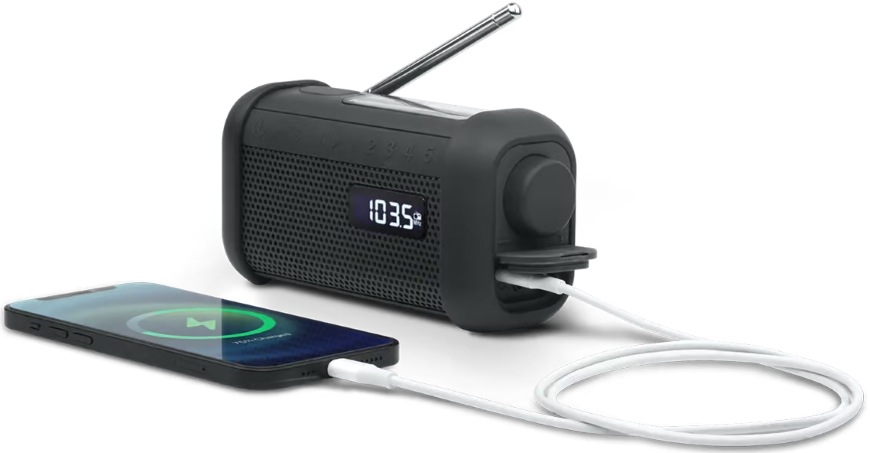 Radiopřijímač MUSE MH-08 MB černý Nabíjení smartphonu pomocí radiopřijímače MUSE MH-08 MB