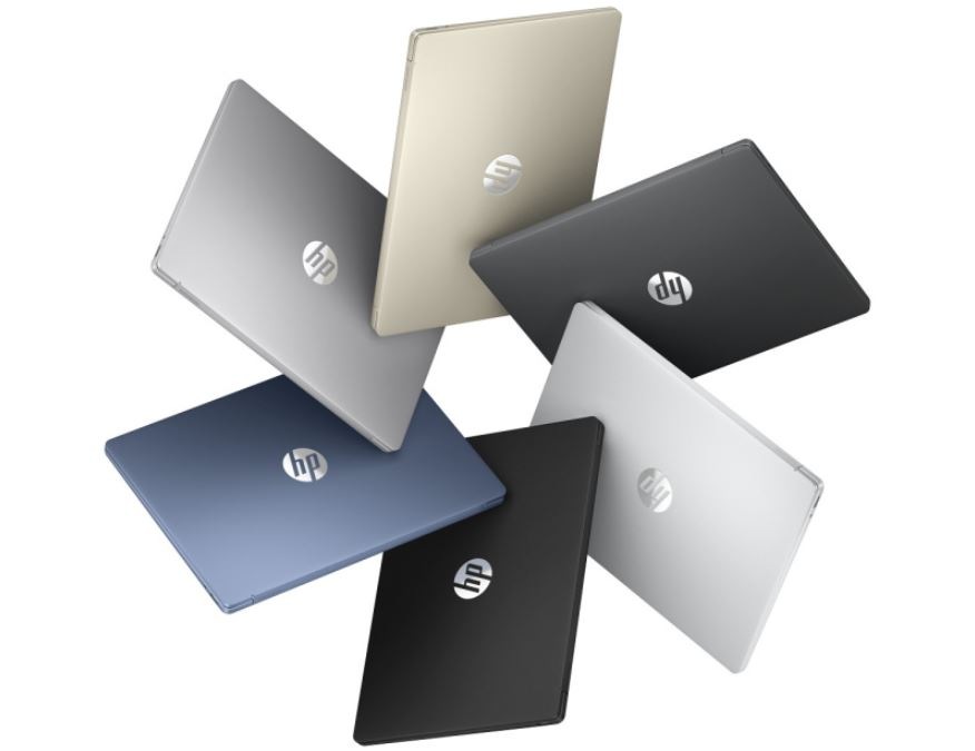 Notebook HP OmniBook 3 17-dp0000ncx + Game Pass předplatné na 2 měsíce stříbrný Notebook HP v několika barevných variantách z pohledu na víko