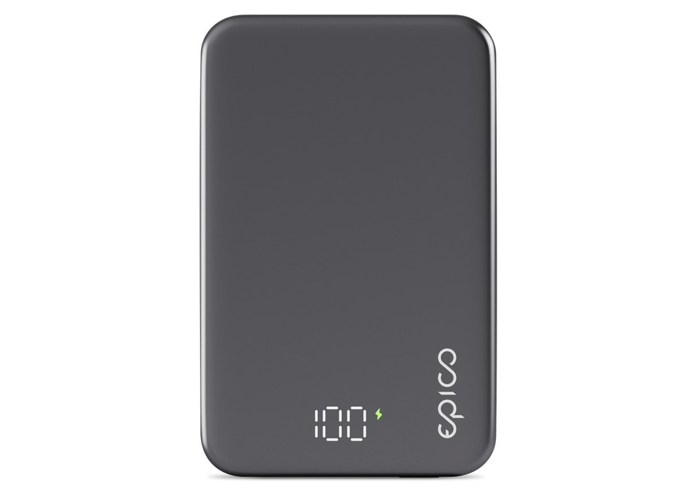 Powerbank Epico Mag+ Aluminium 10 000mAh + kabel USB-C/USB-C - šedá