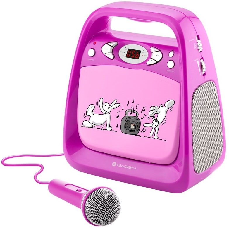 CD přehrávač GoGEN BOB A BOBEK KARAOKE růžový