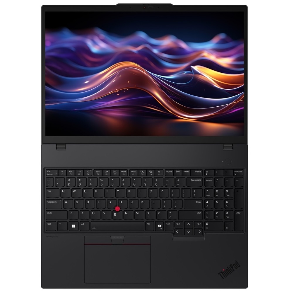 Notebook Lenovo ThinkPad P16s Gen 4 černý Notebook Lenovo ThinkPad P16s Gen 4 otevřený na 180°