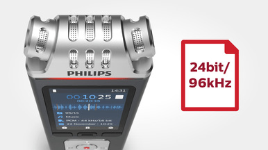 Diktafon Philips DVT6110 černý/stříbrný