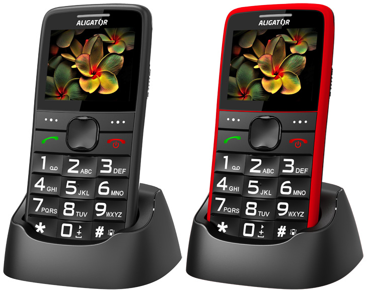 Mobilní telefon Aligator A675 Senior červený Mobilní telefon Aligator A675 Senior červený