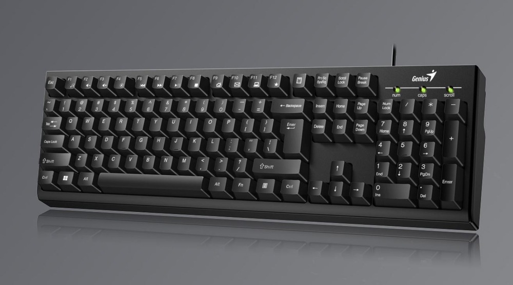 Klávesnice Genius Smart KB-100, drátová, copilot, USB, CZ+SK layout černá Genius KB-100 (31300005423)