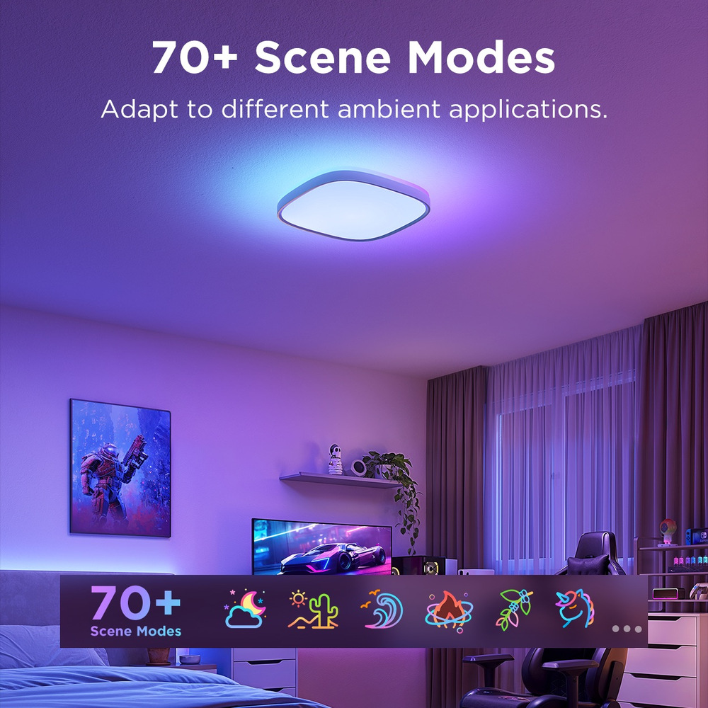 Govee RGBICWW Smart duální stropní světlo 2400lm 30cm Matter