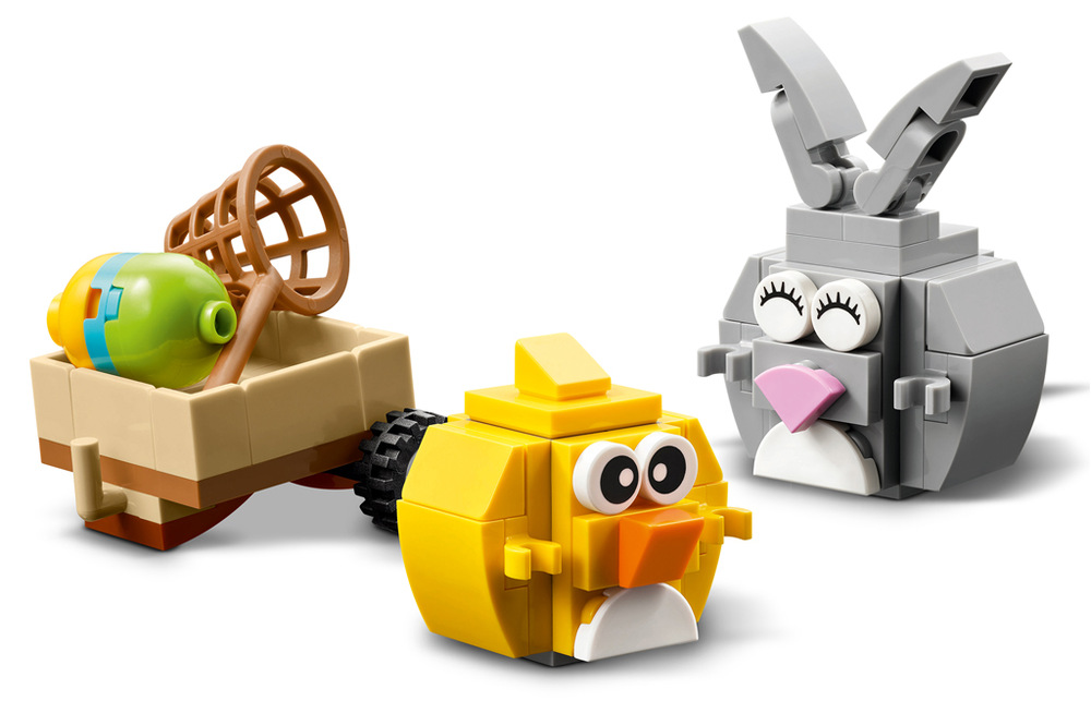 Stavebnice LEGO® 40808 Velikonoční zajíček, kuřátko a sběr vajíček 140 dílků nabízí dětem od osmi let zábavné stavění, hraní i vystavování v kompaktním modelu plném jarní atmosféry.