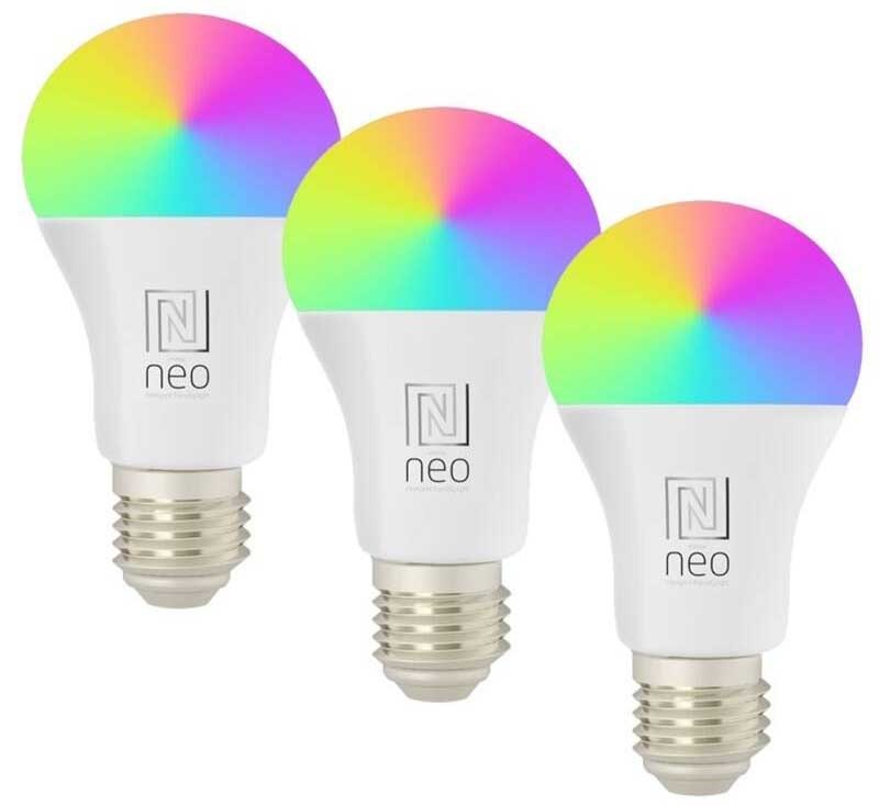 Chytrá žárovka IMMAX NEO LITE SMART LED E27 11W RGB+CCT barevná a bílá, stmívatelná, Wi-Fi, TUYA, 3ks