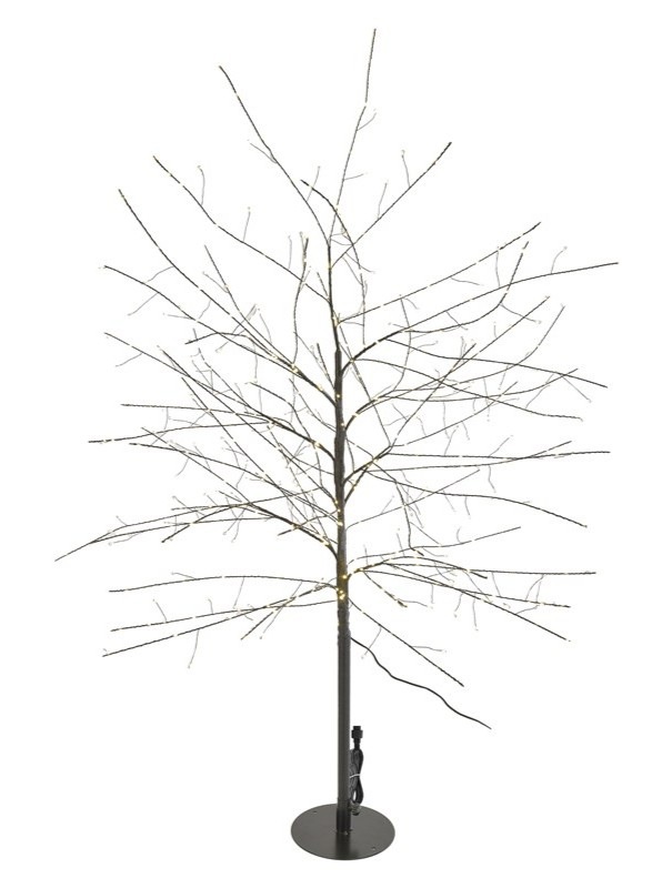 LED dekorace EMOS svítící stromek, 120 cm, 600 Nano LED, venkovní i vnitřní, teplá bílá, časovač
