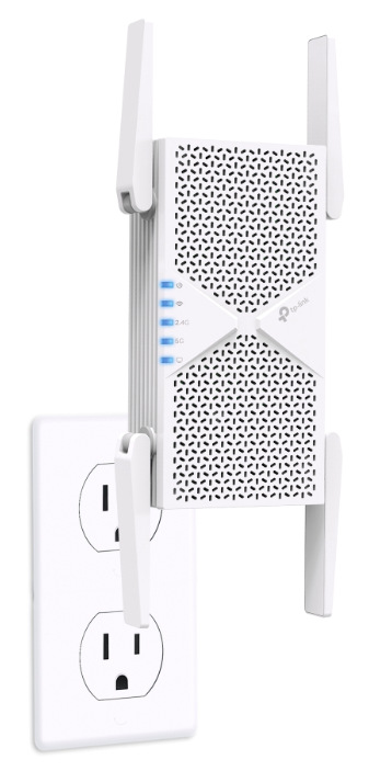 Přímé zapojení Wi-Fi extenderu TP-Link RE405BE do elektrické zásuvky bez kabelů