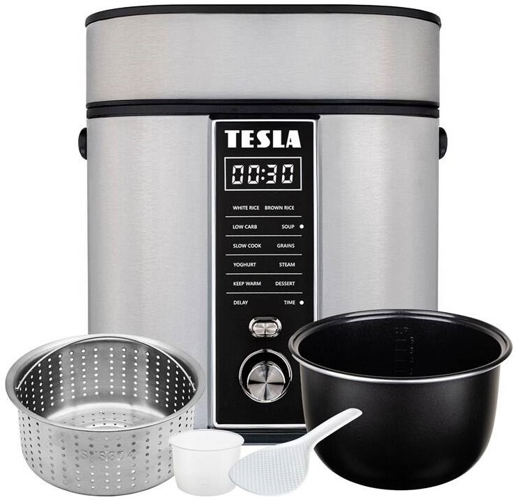 Multifunkční rýžovar Tesla MultiCook RC400 Low Carb stříbrný