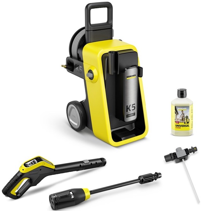 Vysokotlaký čistič Kärcher K 5 Comfort Premium Connect s příslušenstvím a čisticím prostředkem