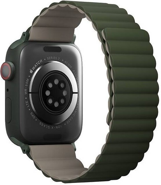 Řemínek Uniq Revix Reversible na Apple Watch 38/40/41mm zelený/béžový