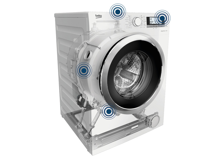 Pračka Beko B3WFU4841MCC, chytré sensory Optisense