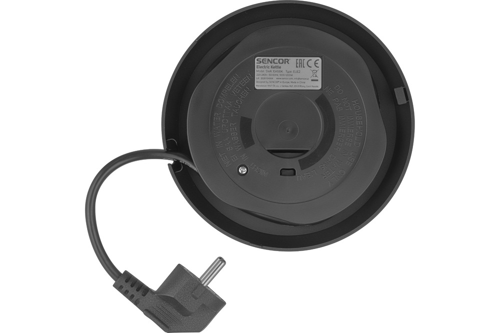 Úložný prostor na šňůru u konvice Sencor SWK 1049BK 1 l