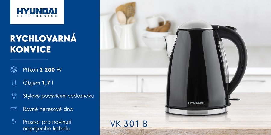 Rychlovarná konvice Hyundai VK 301 B