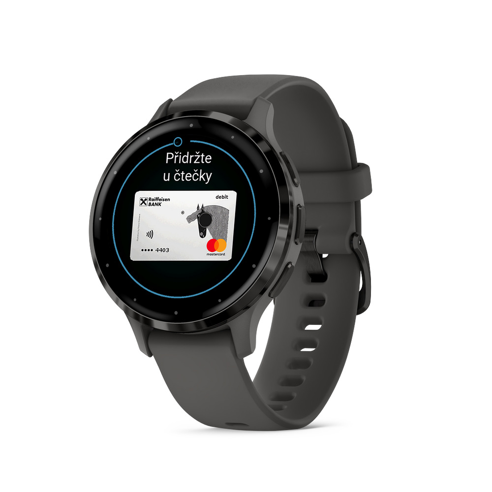 Chytré hodinky Garmin Venu 3S - Slate / Gray Silicone Band