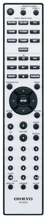 Zesilovač Onkyo TX-8470, DAB+ je dodáván s dálkovým ovladačem