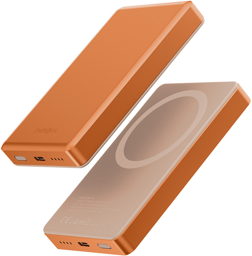 Powerbanka Energea AluPac 10K MagSafe 10000 mAh - oranžová