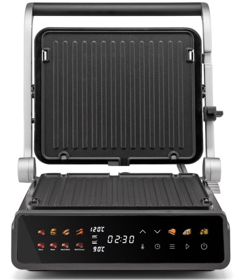 Gril Hisense HCG2000D černá barva/stříbrná barva Gril Hisense HCG2000D vyměnitelné grilovací desky