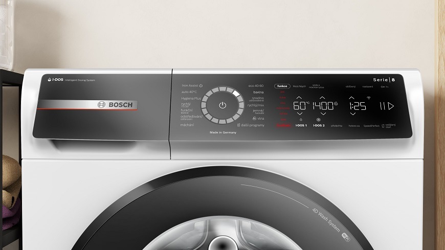 Přiblížený displej pračky Bosch WGB244A0C