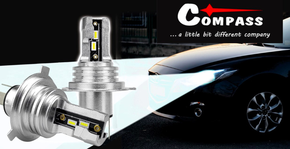 Autožárovka Compass LED CSP chip 12V H4 2ks