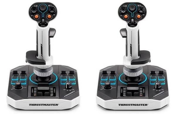 Joystick Thrustmaster Sol-R 2 HOSAS Space Sim Duo bílý
