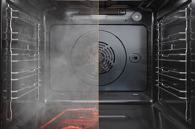 Detail obrázku trouby s čištěním SmartClean.