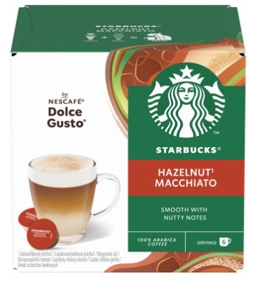 Kapsle pro espressa Starbucks Dolce Gusto® Hazelnut Macchiato (12 ks) Kapsle Starbucks s příchutí Hazelnut Macchiato