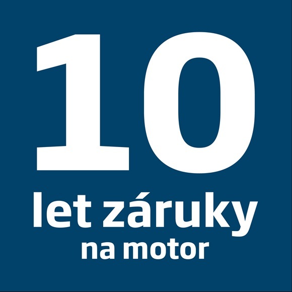 Detail obrázku záruky na 10 let.