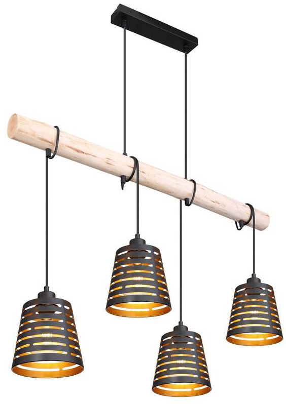 Závěsné svítidlo GLOBO Ablona, 4xE27, 60W - černé