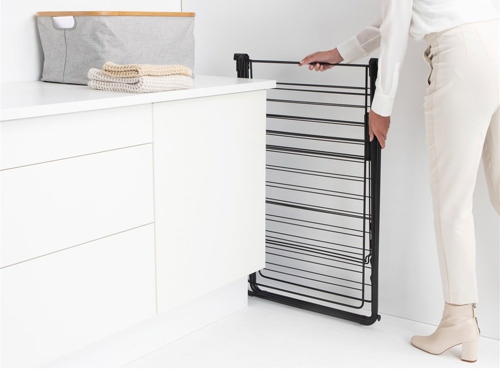 Sušák na prádlo Brabantia HangOn, 25 m, Matt Black černý