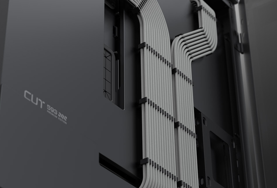 Case FSP CUT593P černá Fortron CUT593P zaujme i promyšleným cable managementem