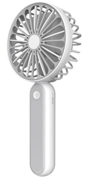 Ventilátor PLATINET nabíjecí, cestovní 1200 mAh šedý/bílý