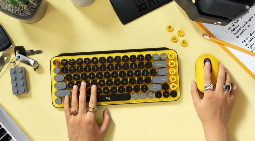 Klávesnice Logitech POP Keys US - blast yellow