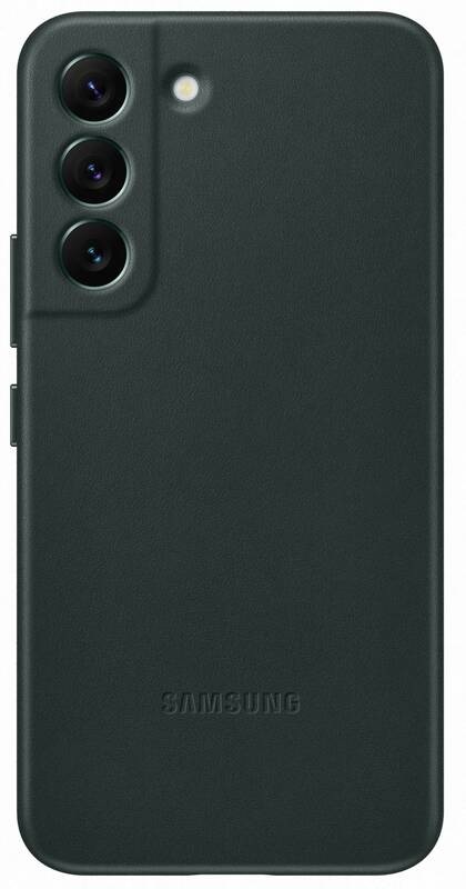 Kryt na mobil Samsung Leather Cover na Galaxy S22 zelený