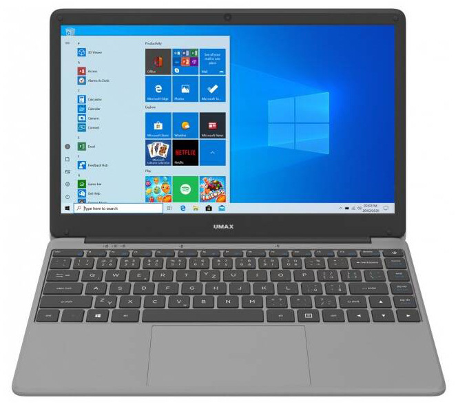 Notebook Umax VisionBook 14Wg šedý
