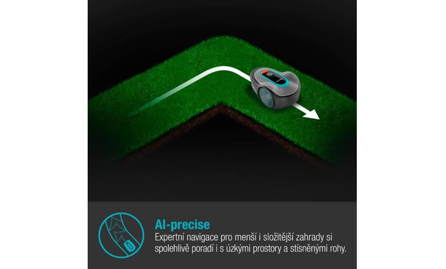 Robotická sekačka Gardena Sileno 15202-32 Robotická sekačka Gardena SILENO minimo 500 zajede i do uliček s pouhými 60 cm.