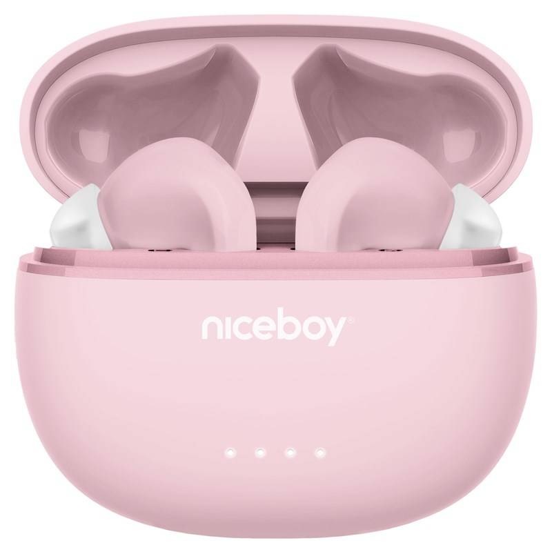 Sluchátka Niceboy HIVE Pins ANC 3 růžová