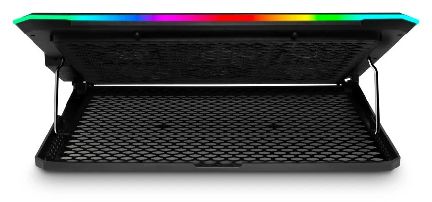 Chladící podložka pro NTB Evolveo Ania 9RGB černá Chladicí podložka EVOLVEO ANIA9RGB pohled zezadu