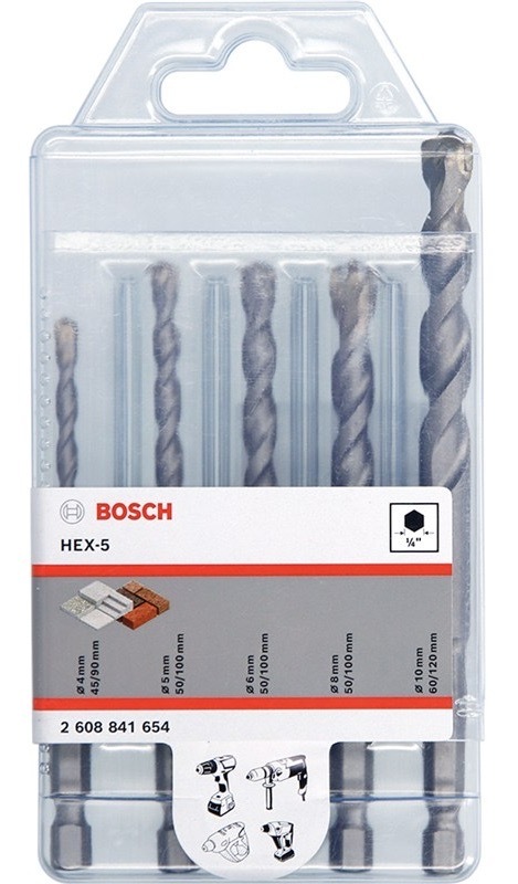 Sada vrtáků Bosch PRO s karbidovou špičkou, vrtání do betonu a zdiva