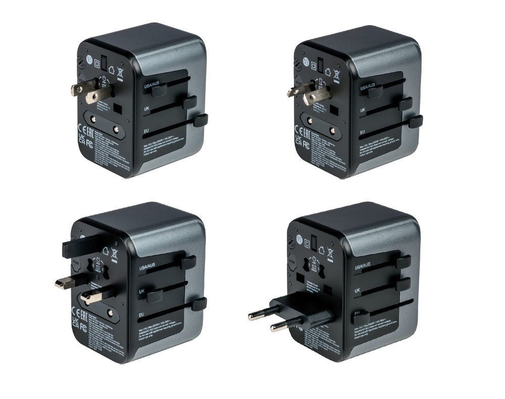Cestovní adaptér Verbatim UTA-03 s 1 x USB-C PD 30W & QC 3.0 / 2 x USB-C / 2 x USB-A černý Cestovní adaptér Verbatim UTA-03 s 1 x USB-C PD 30W & QC 3.0 / 2 x USB-C / 2 x USB-A černý