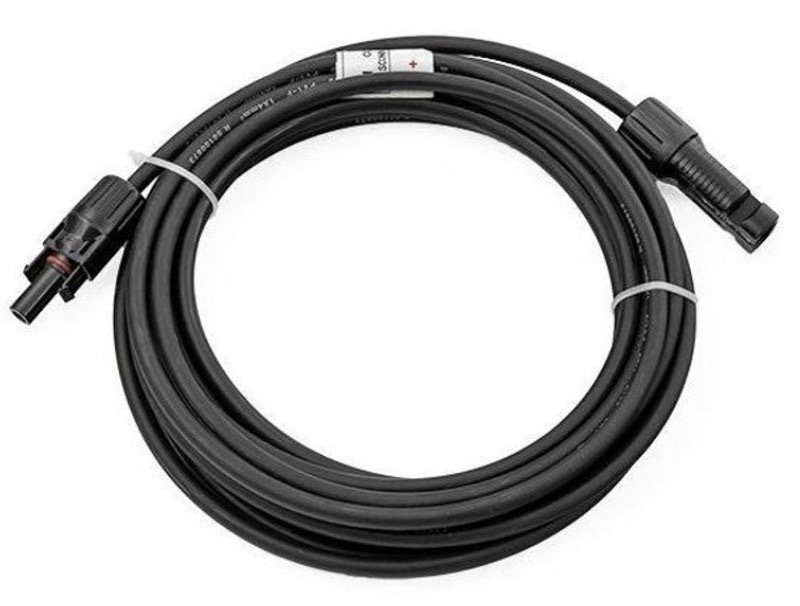Kabel GWL MC4 samec/MC4 samice, 4mm, 10m černý
