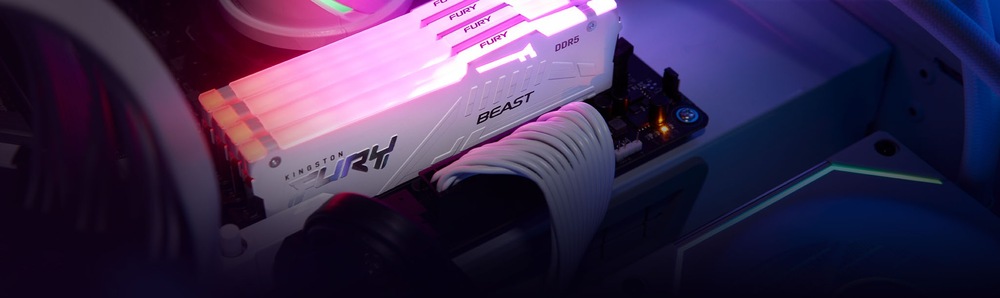 Operační paměť Kingston FURY Beast White RGB EXPO 32GB (2x16BG) DDR5 6000MHz CL36 DIMM Kingston FURY Beast White RGB EXPO 32 GB