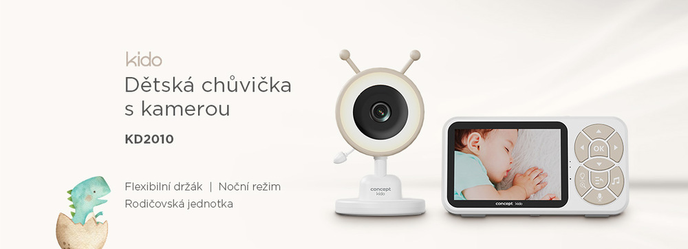 Dětská elektronická chůva Concept KIDO KD2010 béžová Dětská elektronická chůva Concept KIDO KD2010 béžová
