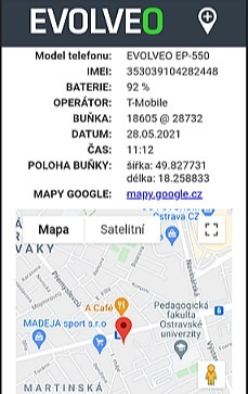 Mobilní telefon Evolveo EasyPhone EG - seniorský černý