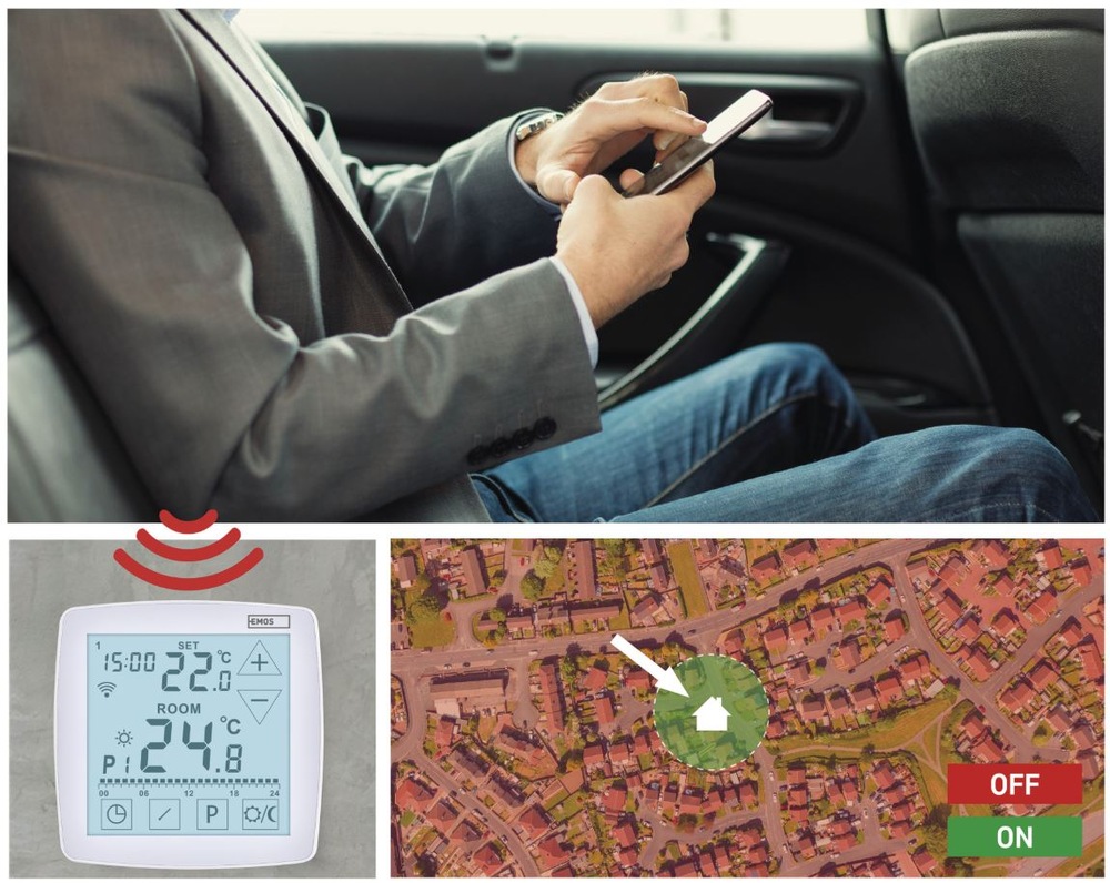 Termostat EMOS GoSmart, podlahový, programovatelný, drátový, WiFi bílý Ovládání termostatu emos nadálku